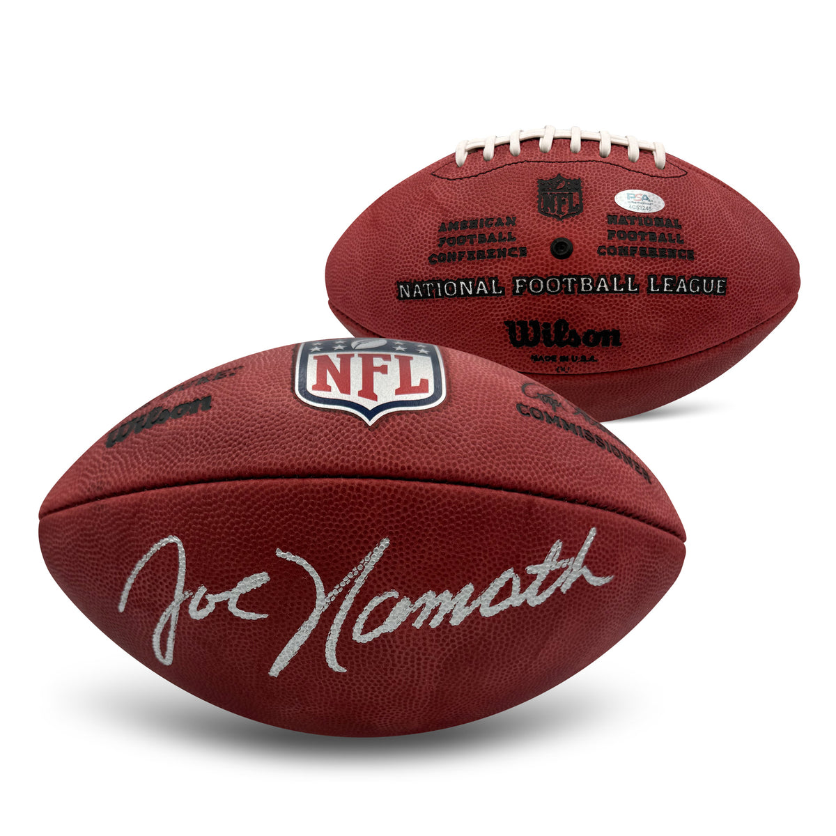 Joe Namath Autographed New York Jets NFL Authentic Signed Duke Game Football PSA Authenticated COA-Powers Sports Memorabilia