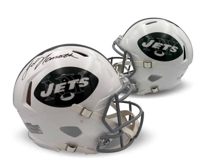 Joe Namath Autographed New York Jets Signed Full Size Football Authentic Helmet PSA Authenticated COA-Powers Sports Memorabilia