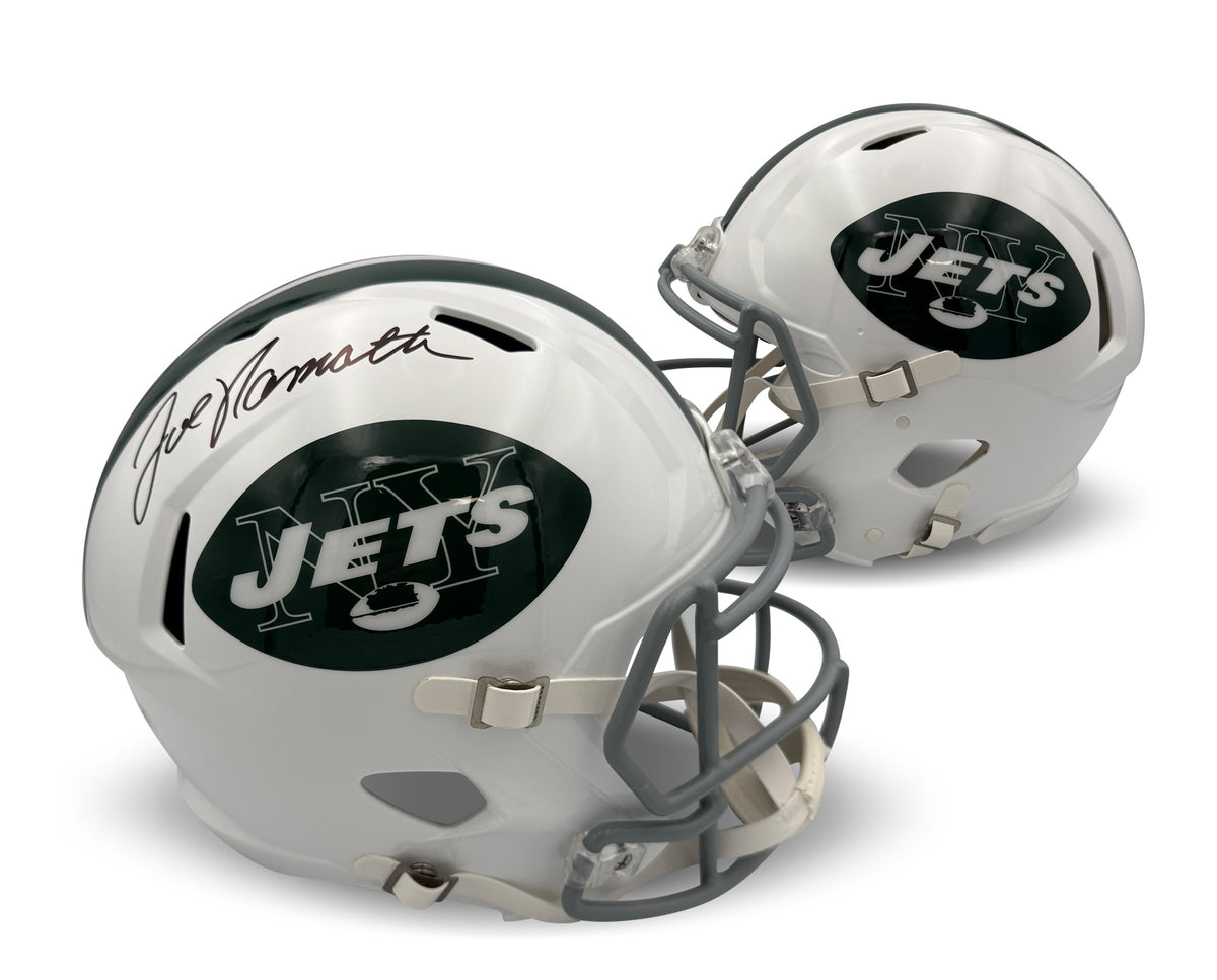 Joe Namath Autographed New York Jets Signed Full Size Football Replica Helmet PSA Authenticated COA-Powers Sports Memorabilia