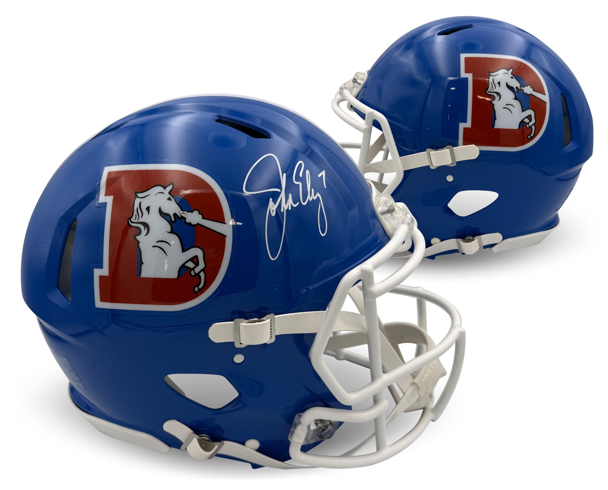 John Elway Signed Denver Broncos Full Size T/B Authentic SpeedFlex Helmet BAS