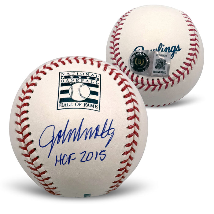 John Smoltz Autographed Braves HOF 2015 Baseball Beckett-Powers Sports Memorabilia