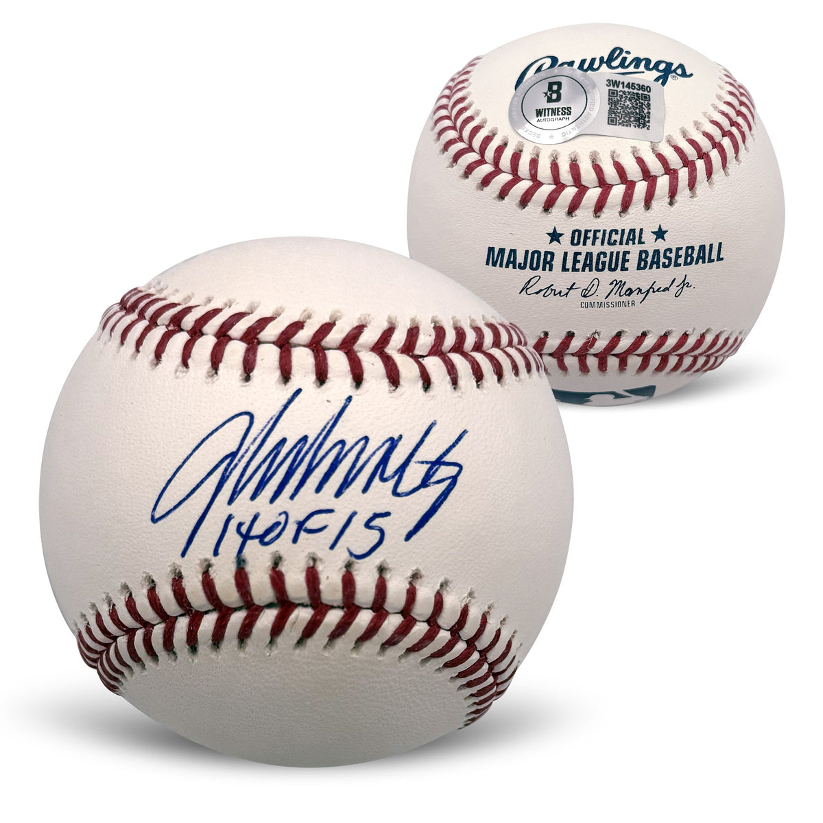 John Smoltz Autographed Atlanta Braves Baseball HOF 15 Beckett-Powers Sports Memorabilia