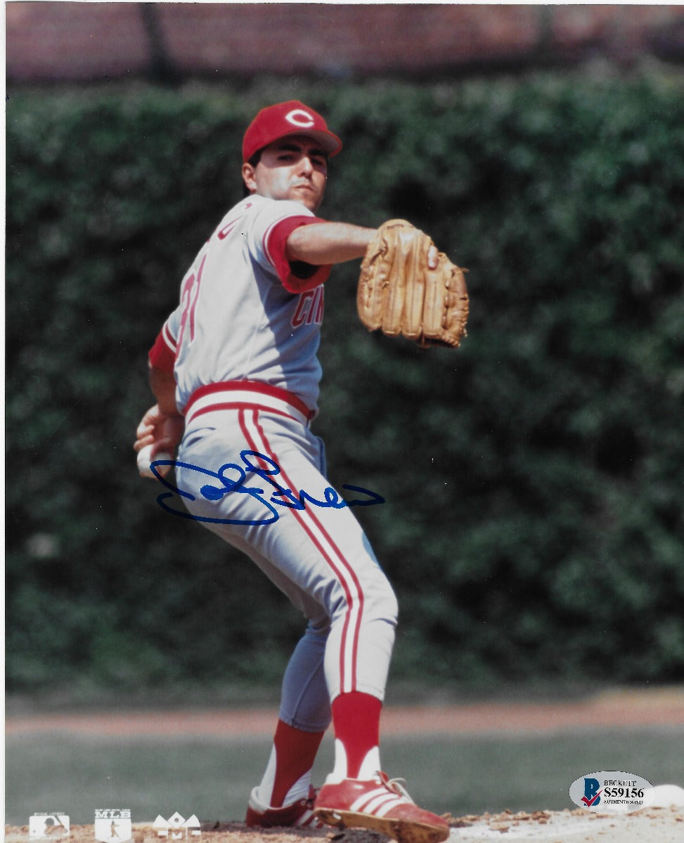 John Franco Autographed Cincinnati Reds 8x10 Photo Beckett Authenticated-Powers Sports Memorabilia