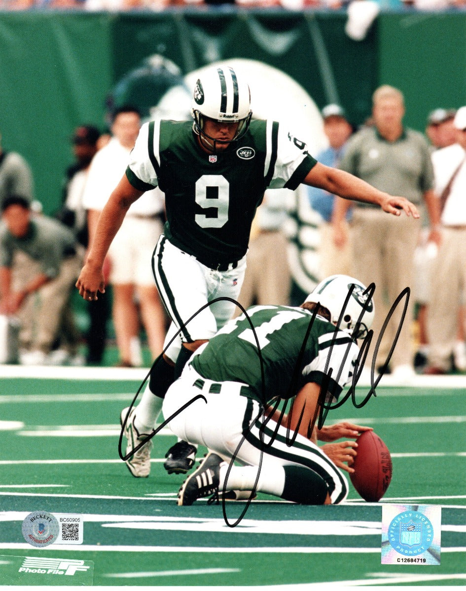 John Hall Autographed New York Jets 8x10 Photo Beckett Authenticated-Powers Sports Memorabilia