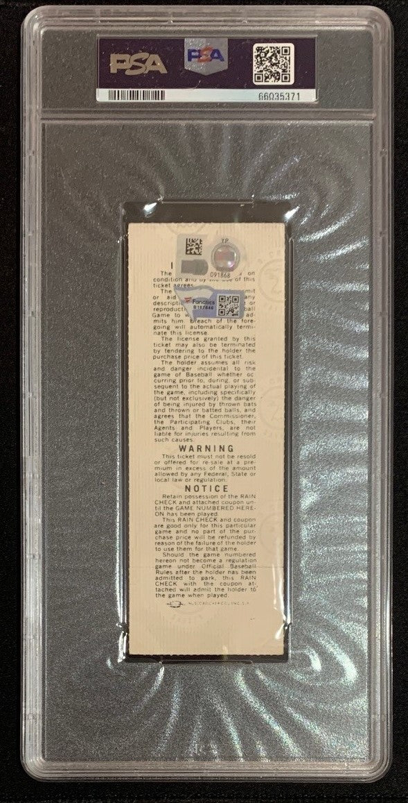 Johnny Bench Autographed 1976 World Series MVP Game 4 Signed Baseball Ticket Stub Fanatics PSA DNA COA 66035371-Powers Sports Memorabilia