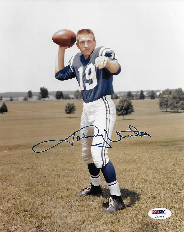Johnny Unitas Signed Baltimore Colts 8x10 Photo PSA/DNA Authenticated #1-Powers Sports Memorabilia