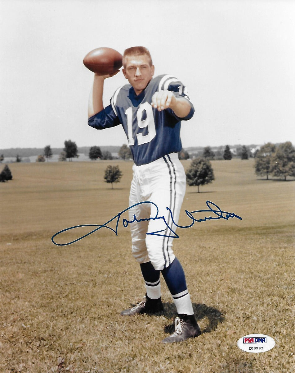 Johnny Unitas Autographed Baltimore Colts 8x10 Photo PSA/DNA Authenticated #1-Powers Sports Memorabilia