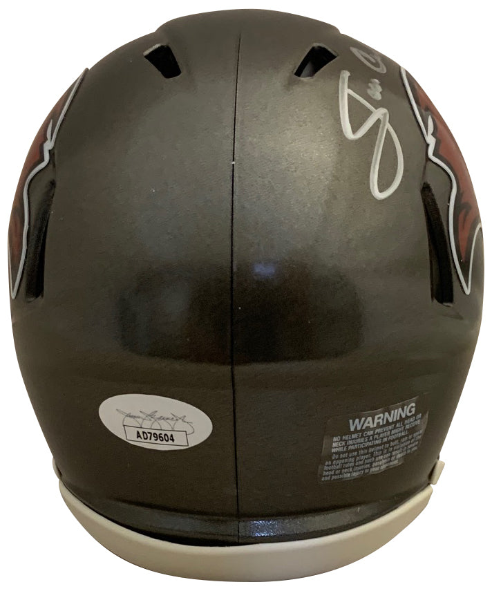 Jon Gruden Autographed Tampa Bay Buccaneers Signed Football Mini Helmet JSA COA-Powers Sports Memorabilia