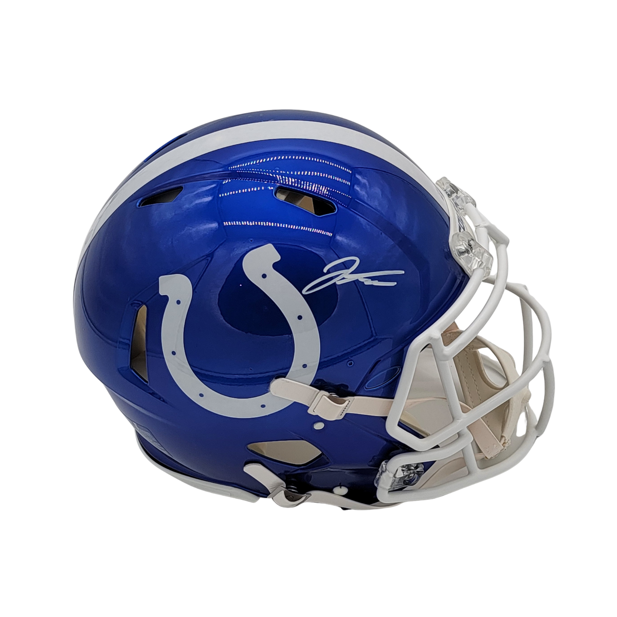 Jonathan Taylor Signed Indianapolis Colts Authentic Flash Full Size Helmet | - Beckett-Powers Sports Memorabilia