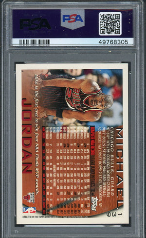 Michael Jordan 1996 Topps Basketball Card #139 Graded PSA 9 MINT-Powers Sports Memorabilia