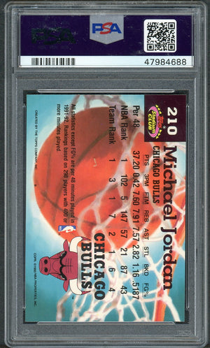 Michael Jordan 1992 Topps Stadium Club Basketball Card #210 Graded PSA 9 MINT-Powers Sports Memorabilia