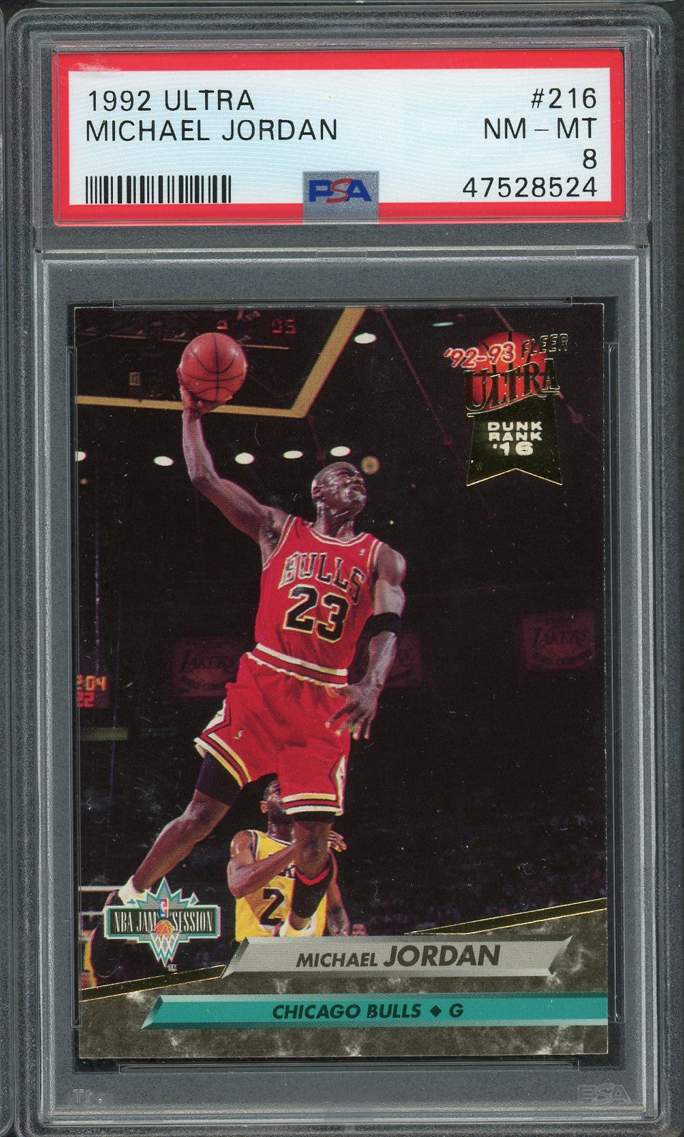 Michael Jordan 1992 Fleer Ultra Basketball Card #216 Graded PSA 8-Powers Sports Memorabilia