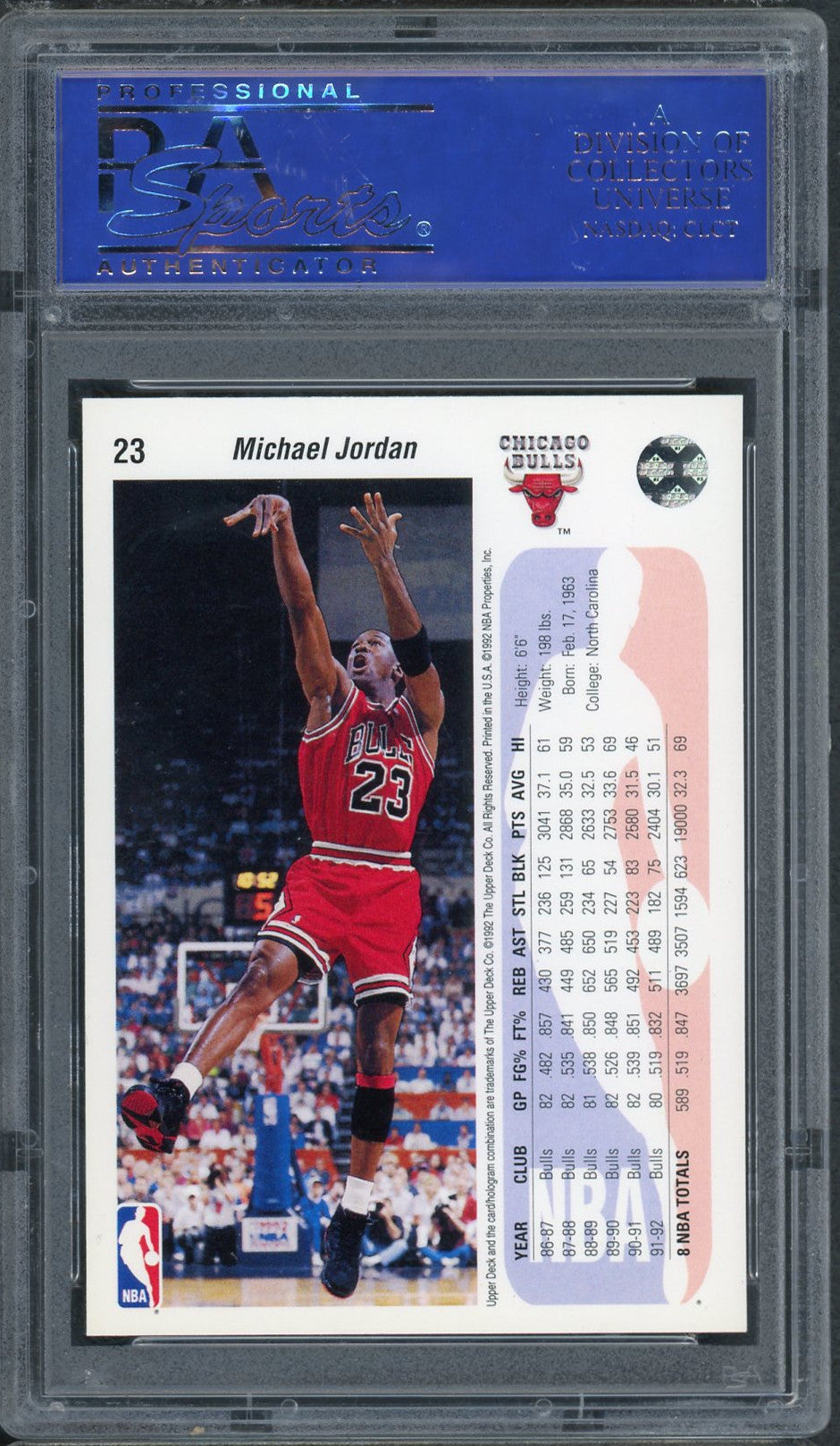 Michael Jordan 1992 Upper Deck Basketball Card #23 Graded PSA 8-Powers Sports Memorabilia