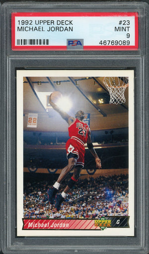 Michael Jordan 1992 Upper Deck Basketball Card #23 Graded PSA 9 MINT-Powers Sports Memorabilia