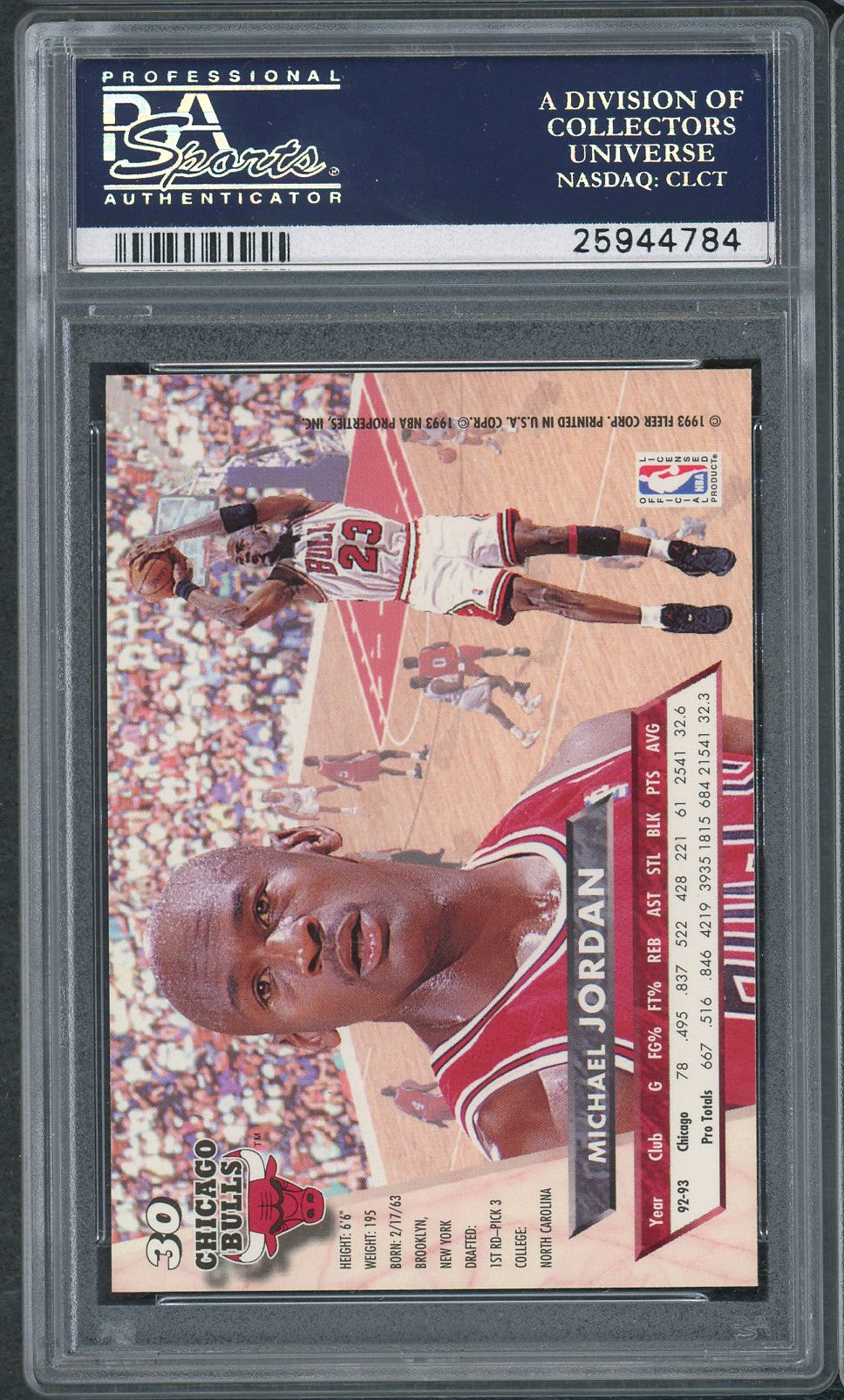 Michael Jordan 1993 Fleer Ultra Basketball Card #30 Graded PSA 8-Powers Sports Memorabilia