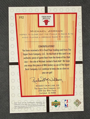 Michael Jordan 2000 Upper Deck Century Legends MJs Final Floor Jumbos Game Used Basketball Card #FF2-Powers Sports Memorabilia