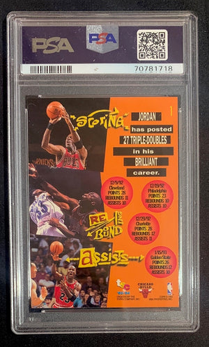 Michael Jordan 1993 Topps Stadium Club Basketball Card #1 Graded PSA 7-Powers Sports Memorabilia