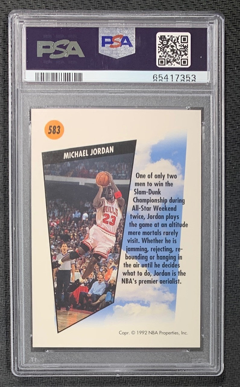 Michael Jordan 1991 Skybox Basketball Card #583 Graded PSA 8-Powers Sports Memorabilia