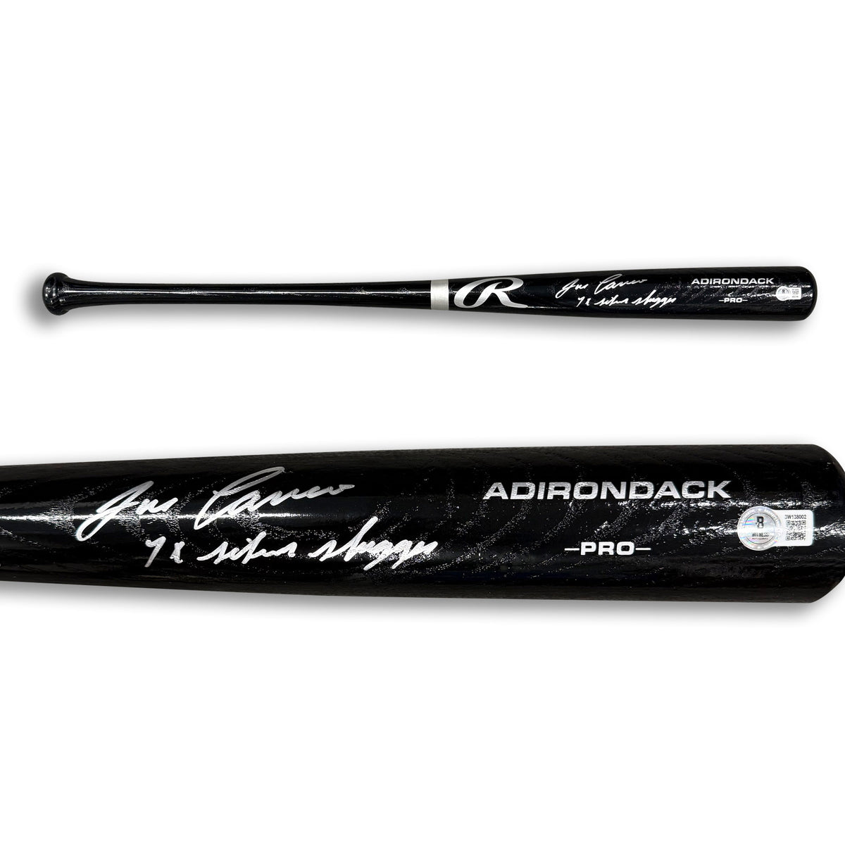 Jose Canseco Autographed Oakland Athletics 34" Signed Black Baseball Bat 4 x Silver Slugger Beckett Witness Authenticated COA-Powers Sports Memorabilia