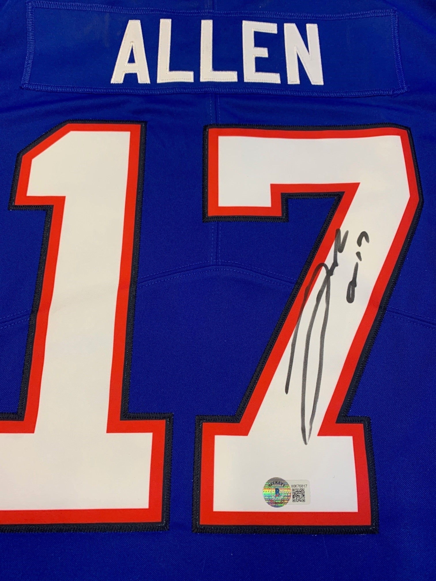 Josh Allen Autographed Buffalo Bills Signed Nike Limited Blue Football Jersey Beckett Authentication Services COA-Powers Sports Memorabilia