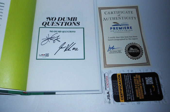 Jason Kelce Travis Kelce Autographed Framed Book Page JSA-Powers Sports Memorabilia