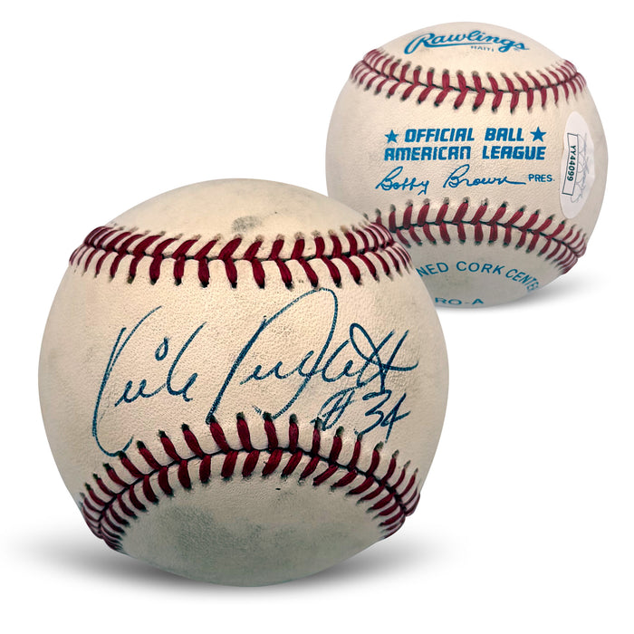 Kirby Puckett Autographed Minnesota Twins Signed American League Baseball JSA COA With UV Display Case YY44099
