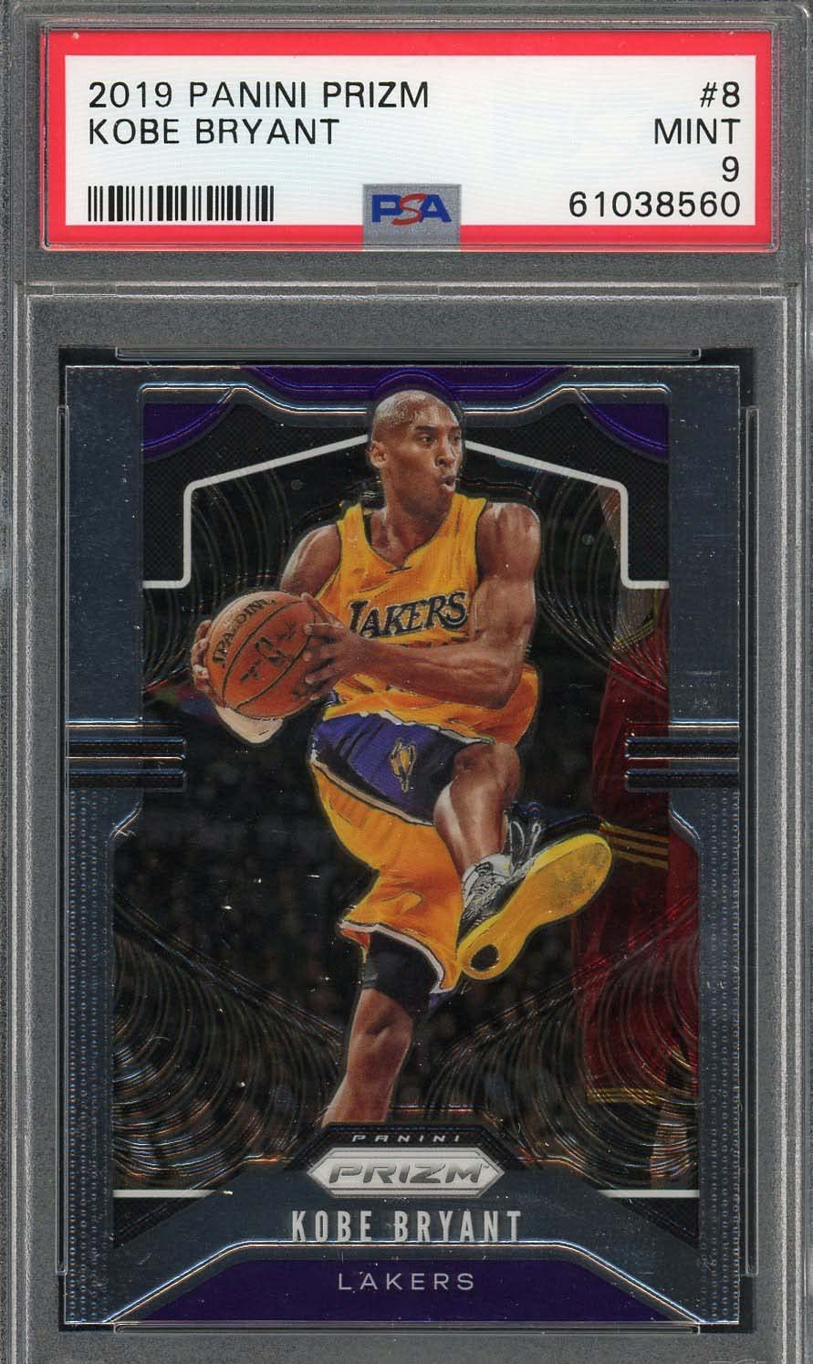 Kobe Bryant 2019 Panini Prizm Basketball Card #8 Graded PSA 9-Powers Sports Memorabilia