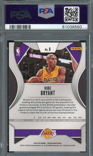 Kobe Bryant 2019 Panini Prizm Basketball Card #8 Graded PSA 9-Powers Sports Memorabilia
