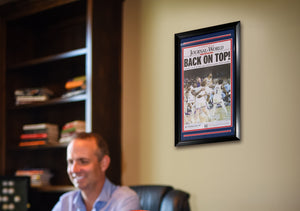 Kansas Jayhawks 2022 NCAA Basketball Champions Lawrence Journal World Original Front Page Framed Newspaper 14x26 GET THE AUTHENTIC VERSION!-Powers Sports Memorabilia