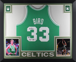 Larry Bird Autographed Boston Celtics Signed Mitchell & Ness Authentic Framed Jersey Hall of Fame HOF 1998 Fanatics COA LE of 133-Powers Sports Memorabilia