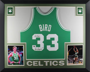 Larry Bird Autographed Boston Celtics Signed Mitchell & Ness Authentic Framed Jersey LARRY LEGEND Fanatics COA LE of 133-Powers Sports Memorabilia