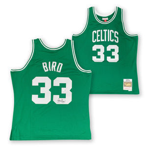 Larry Bird Autographed Boston Celtics Signed Mitchell & Ness Green Swingman Basketball Jersey JSA COA-Powers Sports Memorabilia