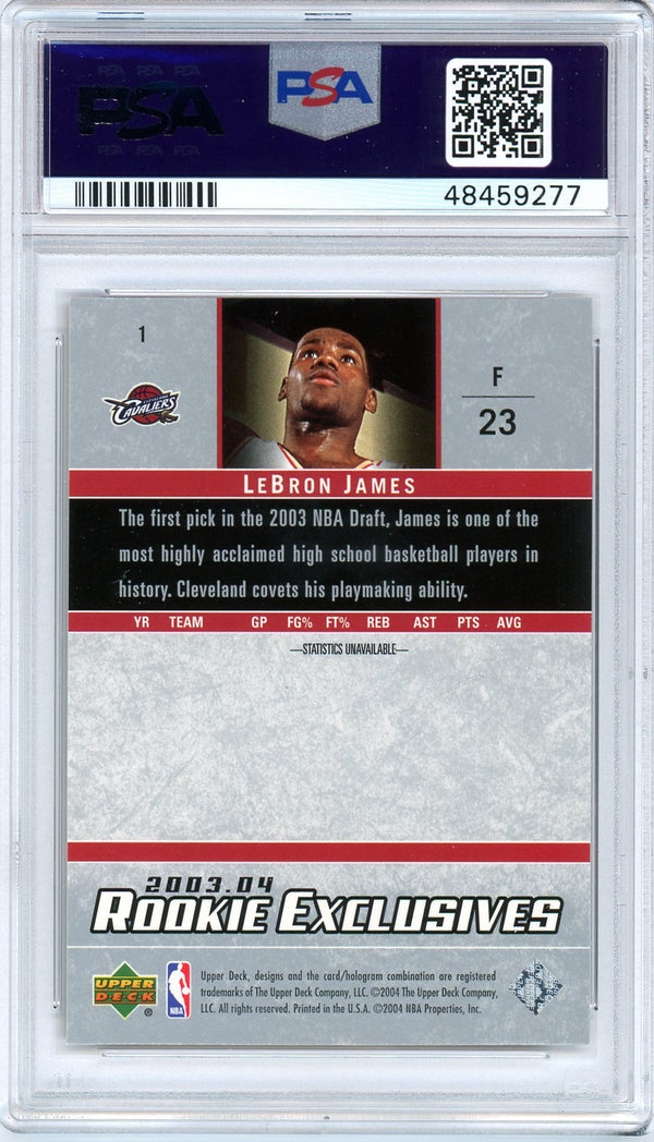 NBAカード レブロンジェームズ 2003トップス ルーキー PSA9 LEBRON JAMES 2003 UPPER DECK TOP PROSPECTS #3 ROOKIE RC PSA