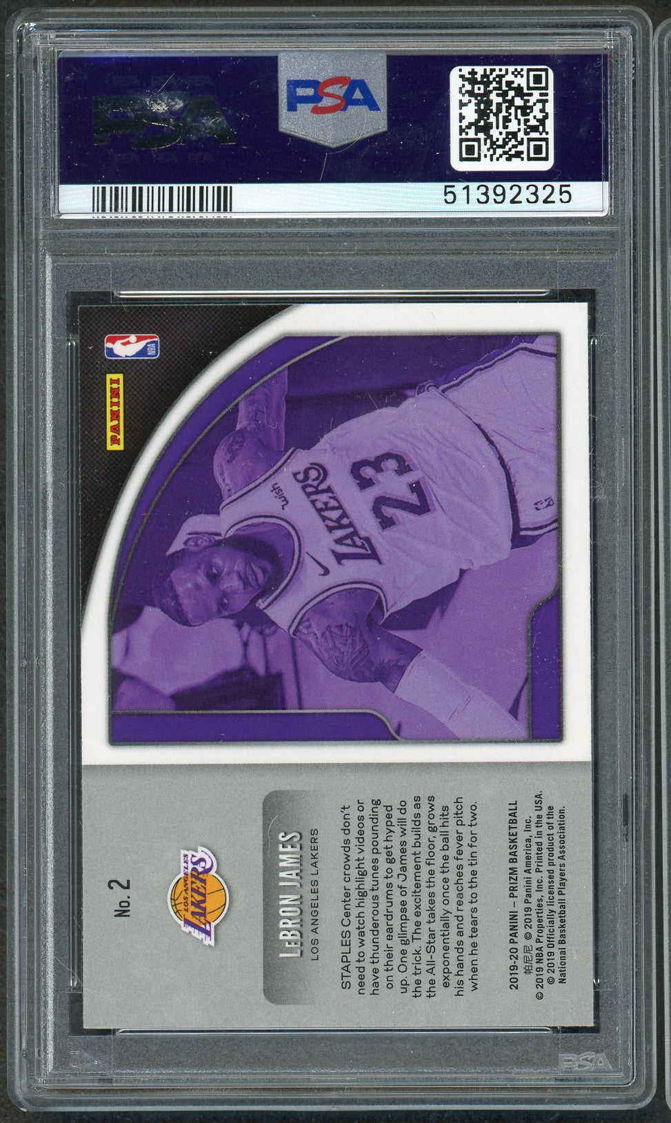 LeBron James 2019 Panini Prizm Get Hyped Basketball Card #2 Graded PSA 10 GEM MINT-Powers Sports Memorabilia