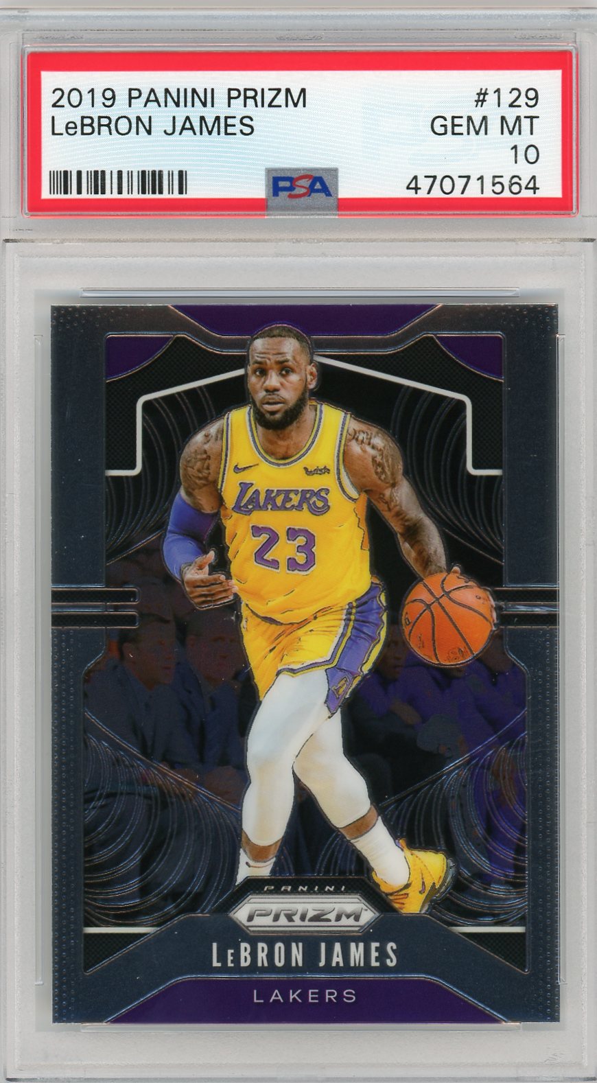 LeBron James 2019 Panini Prizm Basketball Card #129 Graded PSA 10 GEM MINT-Powers Sports Memorabilia