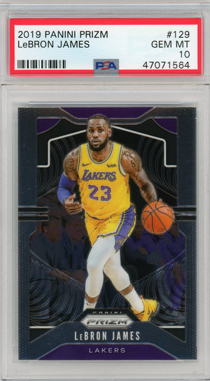 LeBron James 2019 Panini Prizm Basketball Card #129 Graded PSA 10 GEM MINT-Powers Sports Memorabilia