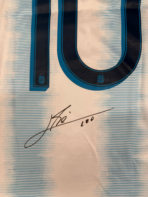 Lionel Messi Autographed Argentina Signed Soccer Adidas World Cup Jersey Icons Witness Authenticated-Powers Sports Memorabilia
