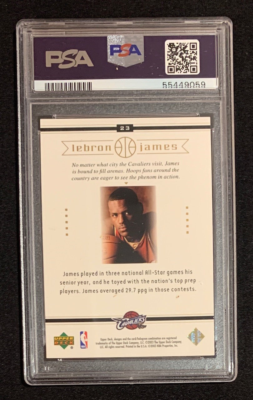 LeBron James 2003 Upper Deck Box Set Rookie Card RC #23 Graded PSA 9-Powers Sports Memorabilia