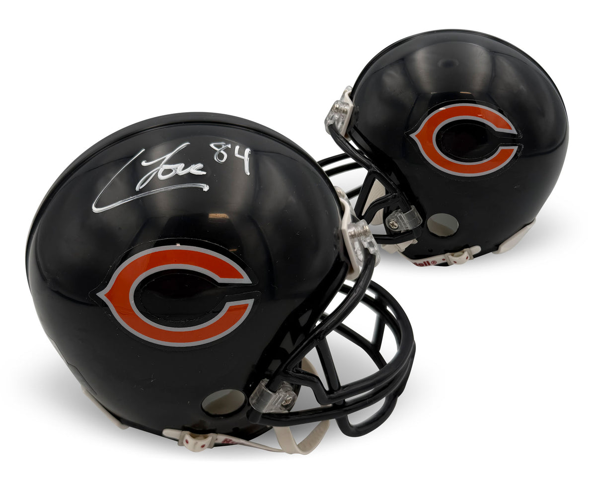Colston Loveland Autographed Chicago Bears Signed Football Mini Helmet Beckett Authenticated COA-Powers Sports Memorabilia