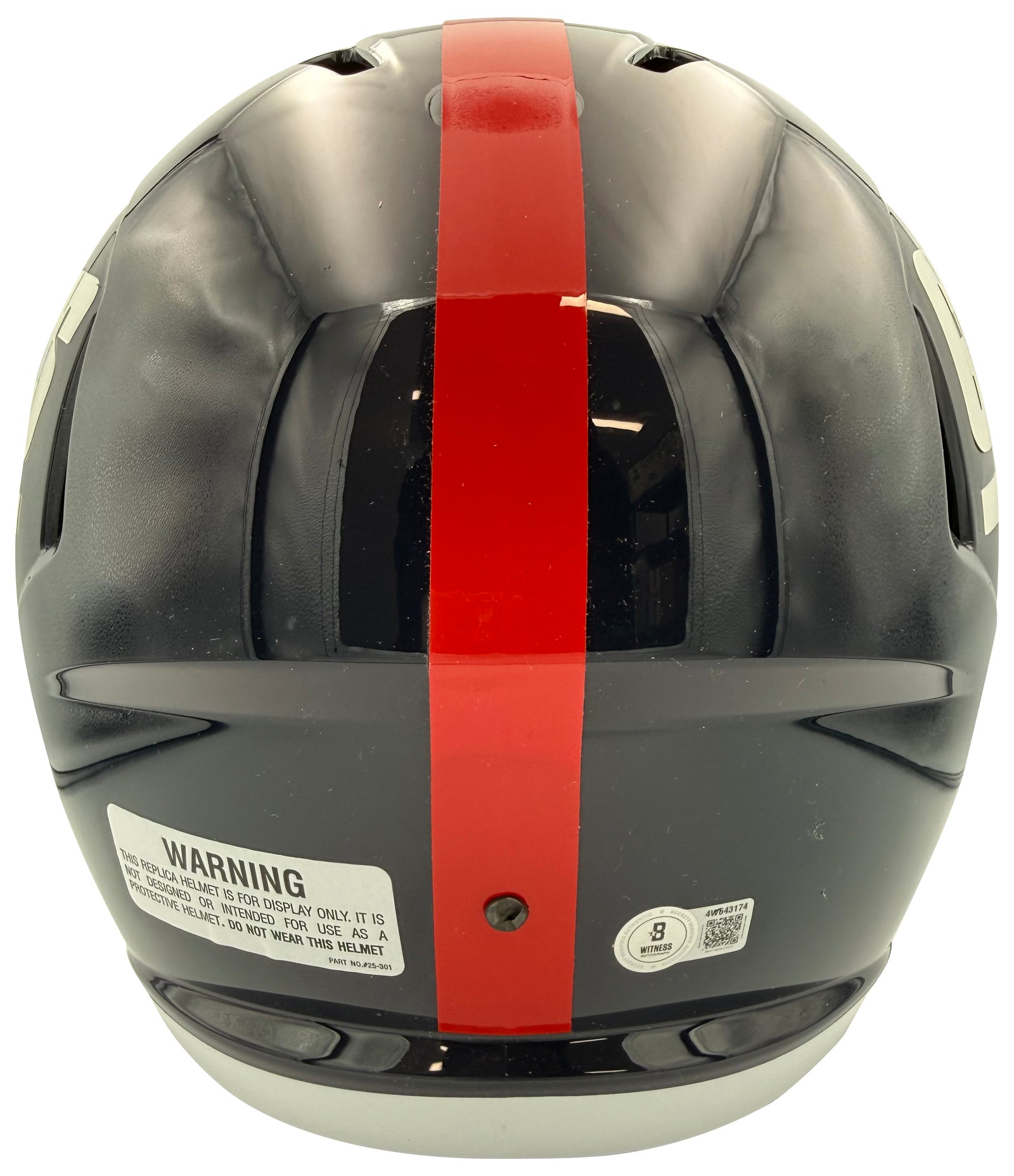 Lawrence Taylor Autographed New York Giants Signed Replica Throwback Football Full Size Helmet Beckett Witness Authenticated COA-Powers Sports Memorabilia