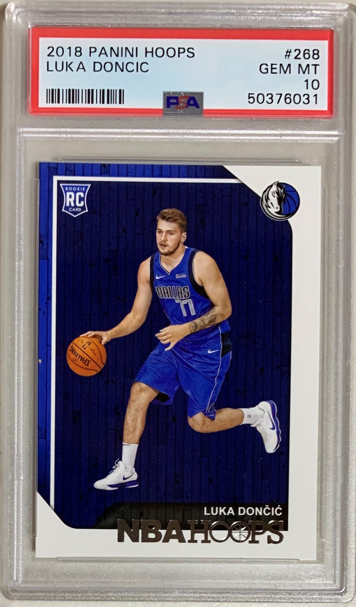 Luka Doncic 2018 Panini Hoops Basketball Rookie Card RC #268 Graded PSA 10 GEM MINT-Powers Sports Memorabilia