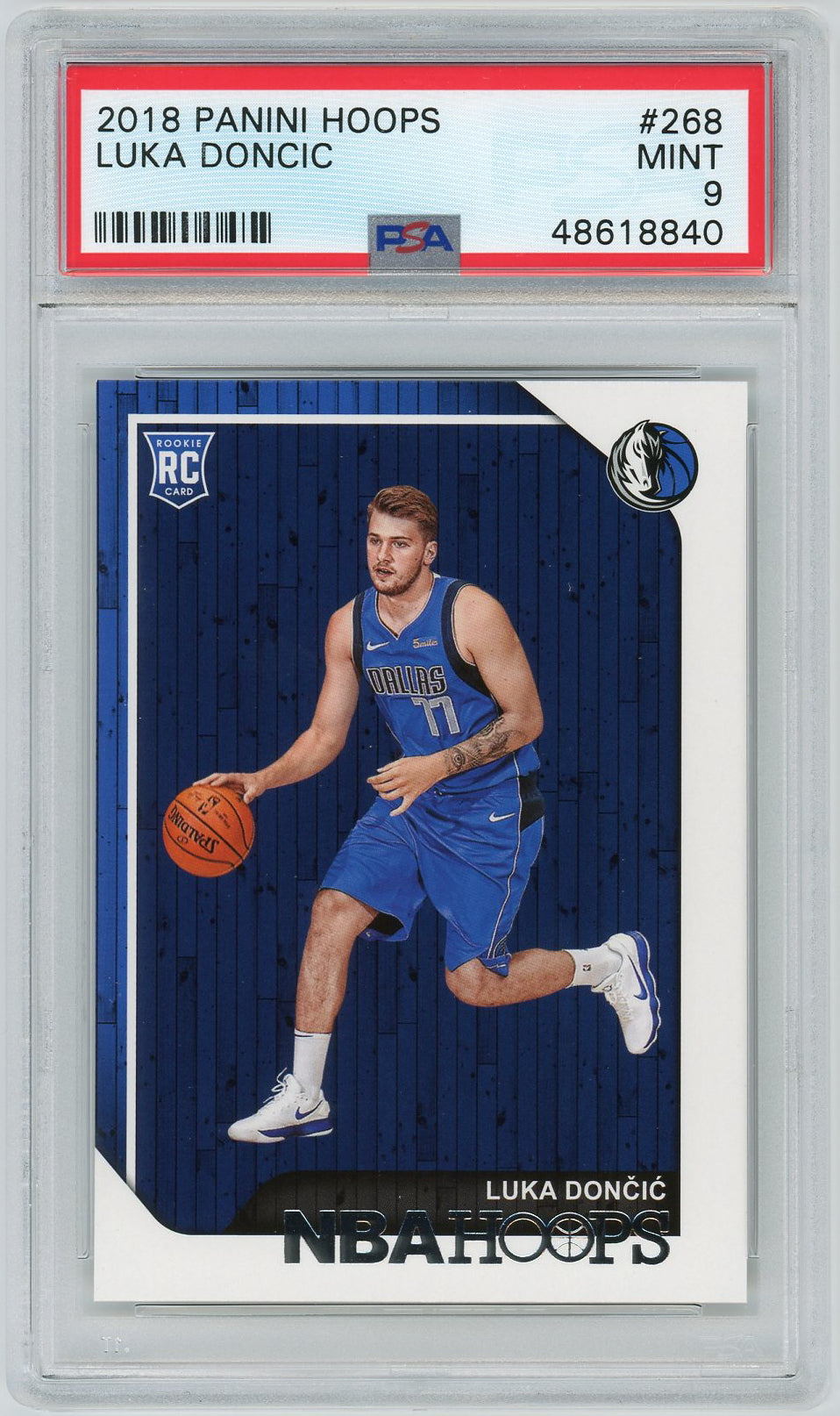 Luka Doncic 2018 Panini Hoops Basketball Rookie Card RC #268 Graded PSA 9 MINT-Powers Sports Memorabilia