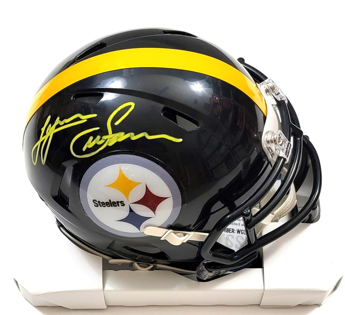 Lynn Swann Autographed Pittsburgh Steelers Riddell Speed Mini Helmet Beckett Witness-Powers Sports Memorabilia