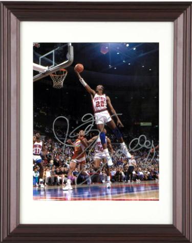 John Salley Autographed Detroit Pistons 8 x 10 Basketball Photograph Custom Framing- COA - CTBL_m14535-Powers Sports Memorabilia