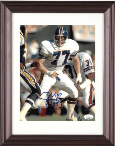 Karl Mecklenburg Autographed Denver Broncos 8 x 10 Photograph Phil 4:8 Custom Framing- JSA Authentic - CTBL_m26210-Powers Sports Memorabilia