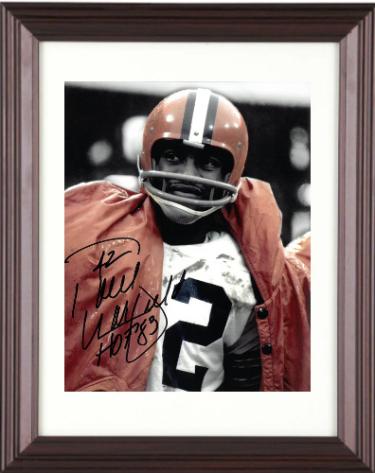 Paul Warfield Autographed Cleveland Browns NFL Vintage 8 x 10 Photograph #42 HOF 83 Custom Framing- COA-Powers Sports Memorabilia