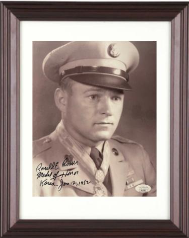 Ronald/Ron E. Rosser Autographed 8 x 10 Photograph Custom Framing- JSA #SS17697 -Medal of Honor/Korea/Jan 12, 1952-Powers Sports Memorabilia
