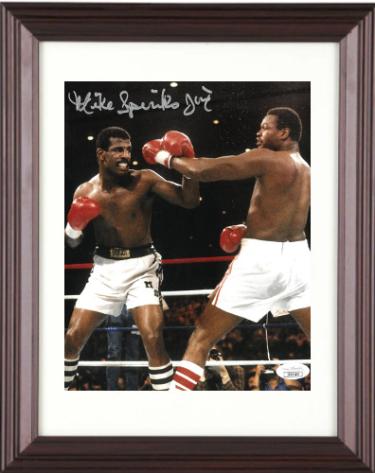 Michael Spinks Autographed Boxing 8 x 10 Photograph Jinx Custom Framing- JSA (vs Larry Holmes) - CTBL_m31440-Powers Sports Memorabilia