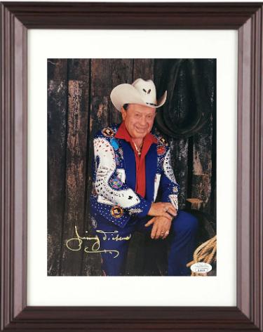 Little Jimmy Dickens Autographed Country Music Color 8 x 10 Photograph Custom Framing- JSA #II11626-Powers Sports Memorabilia