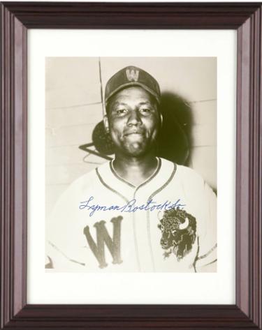 Lyman Bostock, Sr. Autographed Winnipeg Buffaloes Negro League 8 x 10 Photograph Custom Framing- COA/CSA Show Ticket-Powers Sports Memorabilia